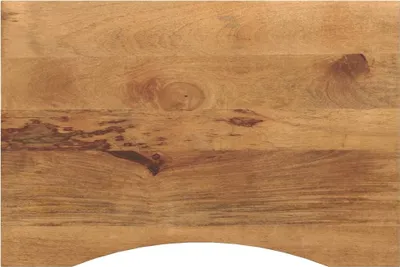 Image de Bureau exclusif - Plateau de bureau avec découpe, dimensions 100x50x2,5 cm, en bois massif de manguier