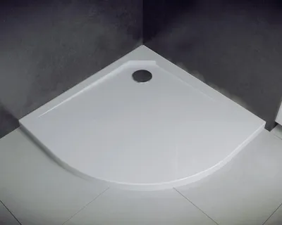 Image de Baignoire de douche Receveur de douche acrylique Garniture d'écoulement Receveur de douche plat