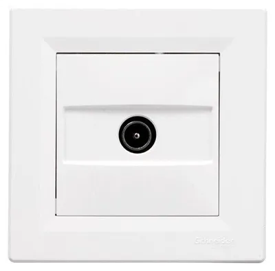 Image de Prise TV encastrable SCHNEIDER Asfora EPH3200121 connecteur mâle - 9,5 mm -blanc