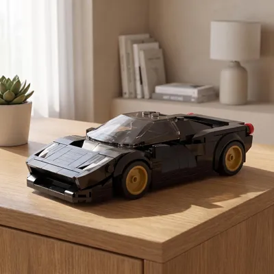 Produktbild von BlockBuddie™ MOC Rennwagen Bausatz Klemmbaustein Set City Sportwagen Bausteine Garage Lernspielzeug Kinder Geschenk