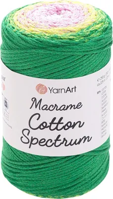 Produktbild von Yarn Art Macrame Baumwolle Spectrum 225 m 1309 Pink Green Schnur