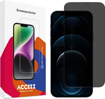 Productafbeelding van Accezz Gehard Glas Privacy Screenprotector voor de Apple iPhone 12 (Pro)