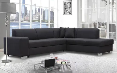 Image de AX LIVING Canapé gris Dalmini Canapé L forme XXL avec fonction sommeil 285 cm D