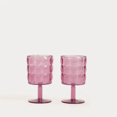 Produktbild von HOMLA Satz APPED rosa Stielgläser, 340 ml, 2er-Set
