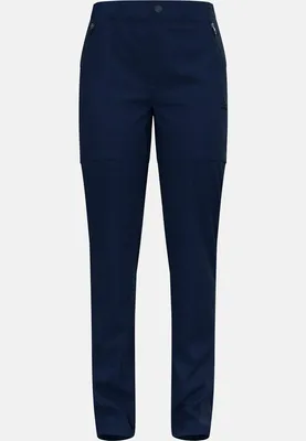 Dunkelblaue Odlo Ascent Light Zip-Off Hose mit Reißverschlusstaschen vorne und abnehmbaren Hosenbeinen