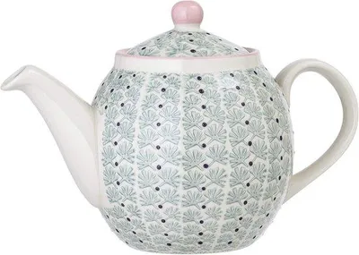 Zdjęcie produktu dla Ceramiczny dzbanek do herbaty w kolorze zielonym, pojemność 1,2 litra