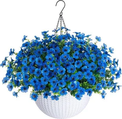 Immagine prodotto di Porta-fiori sospeso - Portavasi - Decorazione da esterno - Resistente ai raggi UV - 40 x 40 x 48 cm - Blu