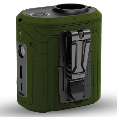 Obrázok produktu pre Techsuit – Premium Portable Mini Fan prenosný mini ventilátor s powerbankou, dobíjací, 5 rýchlostí vetra, pripevnenie na opasok, 5000 mAh – zelený