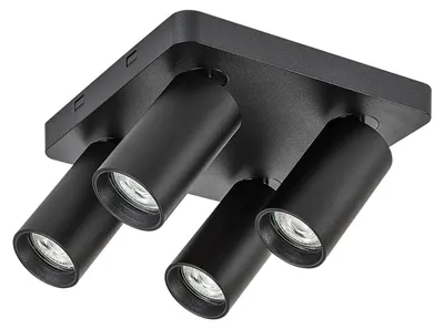 Immagine prodotto di Rabalux Lampada da soffitto nera Yorli per lampadina 4x GU10 73084