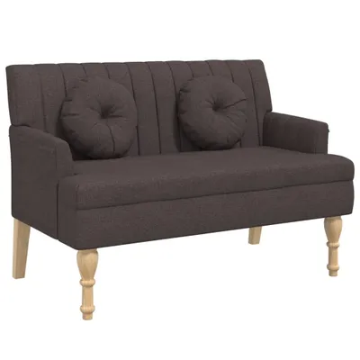 Immagine prodotto di Panca con cuscino in tessuto marrone scuro 113x64,5x75,5 cm