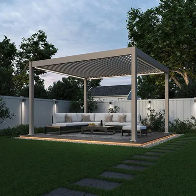 Produktbild von Elektrische Pergola Deluxe | Aluminium | 3,6 x 4 M | Inkl. LED