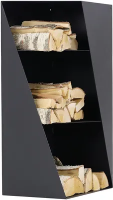 Produktbild von MAGNUS Brennholzregal R157 Schwarz Kaminregal Holzregal Ofenregal Regal