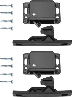 Produktbild von schwarze Schranktürriegel mit Schrauben, für Schubladen, Wohnmobile, Wohnwagen, Schiebetürenschränke, Haushalt/Küche
