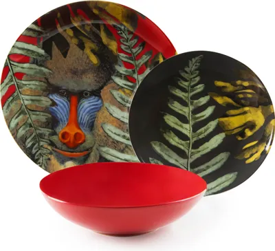 Produktbild von Excelsa Geschirrset 18-Teiliges Madagascar Porzellan Und Stoneware Bunt