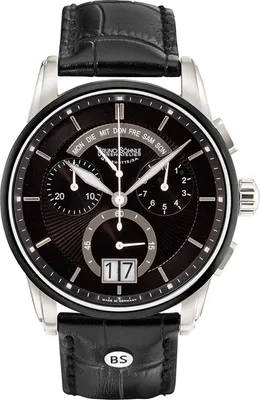 Produktbild von Bruno Söhnle 17-73117-741 Herren-Armbanduhr, Edelstahl-Gehäuse, Leder-Armband