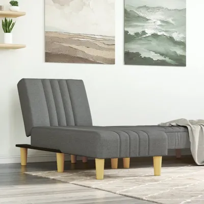 Image de 2025 cloris Chaise longue Tissu gris foncé - Meubles de salon Sale1828819 1parcel