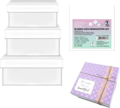 Produktbild von Geschenkkarton-Set blanko VE=3 Stück Quadratisch
