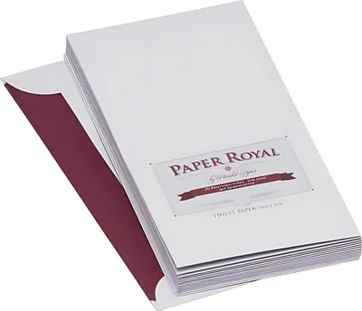 Produktbild von RÖSSLER Briefumschläge Paper Royal eisgrau DIN lang 20 Stück
