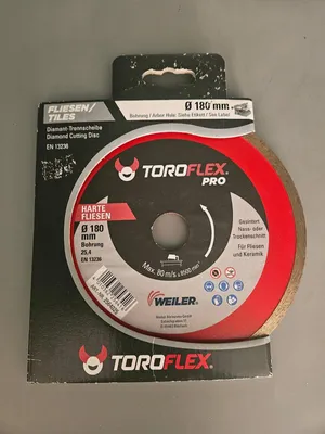 Produktbild von Toroflex Diamant Trennscheibe Harte Fliesen, Keramik 180 x 25,4 mm