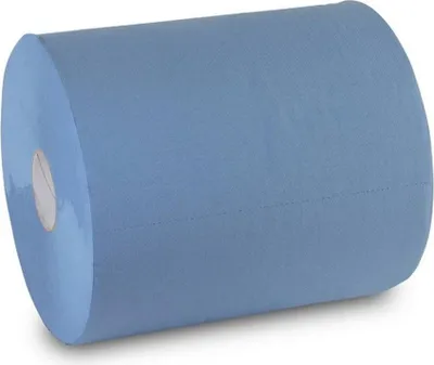 Produktbild von Industriepapierrollen QUICKY - Putzpapier - blau - 36 cm - 2 - lagig - 2 Rollen