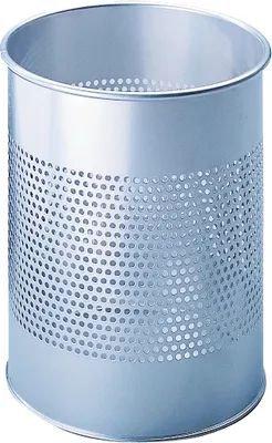 Zdjęcie produktu dla Durable 3310 23 metalowy okrągły kosz na śmieci 15 litrów, P 165 mm, metaliczny srebrny