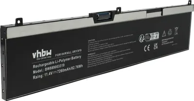 Produktbild von vhbw Akku Ersatz für Dell P74F002, RY3F9, P34E002, P74F, P34E001, P74F001 für Notebook (7260 mAh, 11,4 V, Li-Polymer)