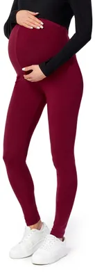 Produktbild von Be Mammy Lange Umstandsleggings aus Viskose BE-02 (Burgund, S)