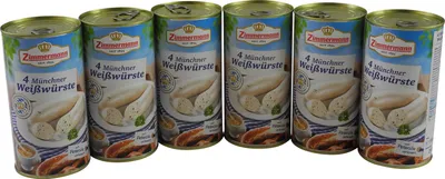 Produktbild von Münchner Weißwürste 6er Pack (6 Dosen à 4 Stück / 250 g)