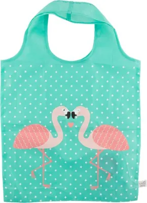 Produktbild von Sass & Belle Faltbare Einkaufstasche "Flamingo" - 55 x 36 cm