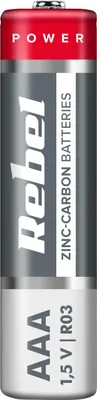 Zdjęcie produktu dla Bat0080 Baterie Cynkowo Weglowe Rebel R03