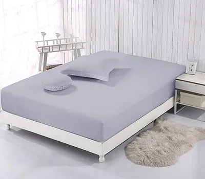 Produktbild von Famanu Spannbettlaken 100% Baumwolle - Grau, 90 x 190 cm