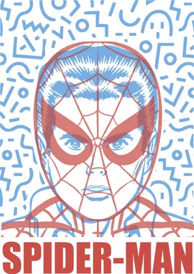 Produktbild von Komar Wandbild- Marvel Spider-Man Face - Größe 50 x 70 cm