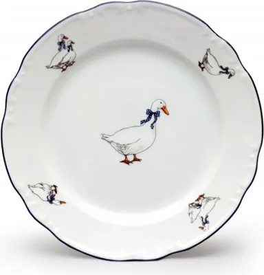 Produktbild von Thun 1794 Dessertteller, Gänse, 19 cm, Tschechisches Porzellan, Konstanz, Thun