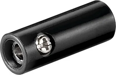 Produktbild von Wentronic Bananen-Kupplung, Schwarz - mit Schraubanschlüssen, Schwarz
