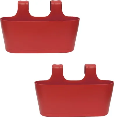 Blumenkasten Oval 2,8 Liter – Balkonkasten Zum Hängen Mit Halterung, Anthrazit, Frostbeständig