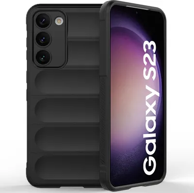 Produktbild von Samsung S23 Hülle, Weich TPU Silikon Stossfest Anti-rutsch Schutzhülle für Samsung Galaxy S23 Schwarz