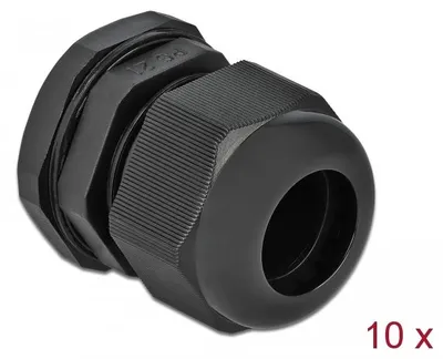Produktbild von DELOCK Kabelverschraubung PG21 10 Stück schwarz
