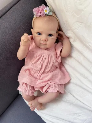 Immagine prodotto di 45 cm. Corpo in tessuto morbido, bambola realistica per bambini, dipinta a mano, pelle 3D con venature visibili, capelli disegnati a mano