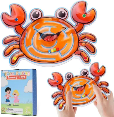 Produktbild von Montessori Sortierspiel für Kinder, Motorik Lernspielzeug, Pädagogisches Reisespielzeug, 3-5 Jahre (Krabbe)