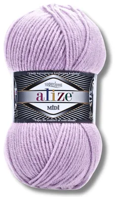Immagine prodotto di Alize 1x 100 g Superlana Midi Lana, tinta unita, uncinetto, lavoro a maglia (505)