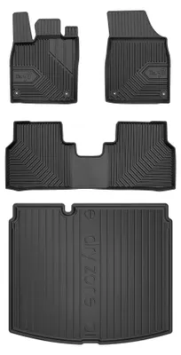 Productafbeelding van Rubberen automatten + kofferbakmat voor Cupra Born vanaf 2021 (hatchback) – 4-delig, zwart, op maat – Wielganizator