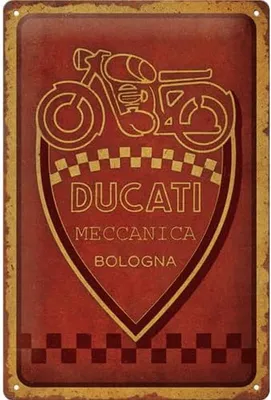 Image de Nostalgic-Art - Blechschild 20 x 30cm - Ducati - Meccanica Bologna