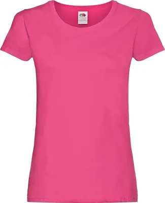 Produktbild von Fruit of the Loom - T-Shirt für Damen kurzärmlig RW4724 (M) (Fuchsia)