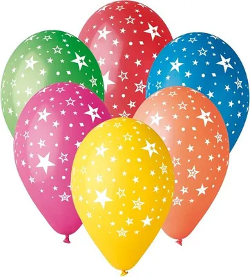Produktbild von 12" Premium Ballons "Sterne" 5 Stk.