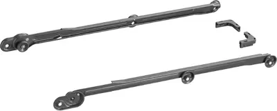 Produktbild von KOMPLEMENT Ikea Auszugschienen Kleiderstange für Körbe, dunkelgrau 58cm