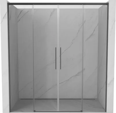 Image de Mexen Rox Porte coulissante pour douche 140 cm, transparente, chromée - 8C2-140-000-01-00