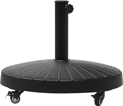 Image de Outsunny Pied de parasol base de lestage rond poids net 22,7 kg en ršŠsine avec 4 roulettes - dim. ? 52 x 41H cm - noir