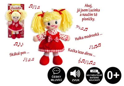 Obrázok produktu pre Lucinka handrová plyšová 30 cm česká spievajúca na karte