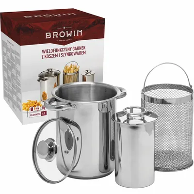 Produktbild von BROWIN® Rostfreier Set Schinkenkocher 313515 + Spargeltopf | Schinkernpresse und