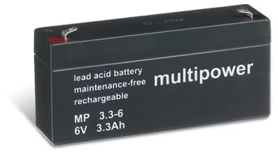 Produktbild von Powery Bleiakku (multipower) MP3,3-6 ersetzt Panasonic LC-R063R4P